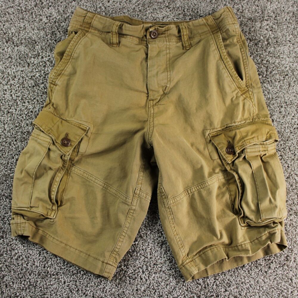 American Eagle Cargo Shorts Mens 28 Khaki Relaxed Fit Next Level Flex